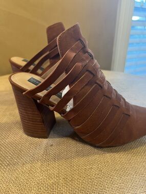 STEVEN by Steve Madden Sueded Leather Mules--Women's 9.5 M
